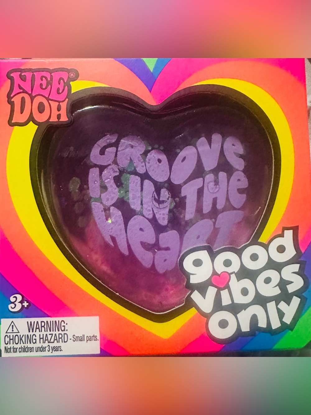 NeeDoh Heart Stress Ball - Purple "Groove Is In The Heart"